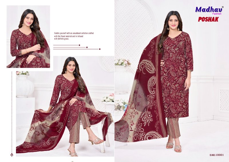 Poshak Vol 10 By Madhav Cotton Printed Dress Material 